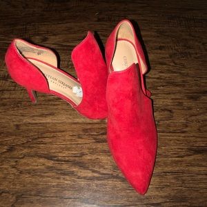 Christian Sirano Red Bootie Heels